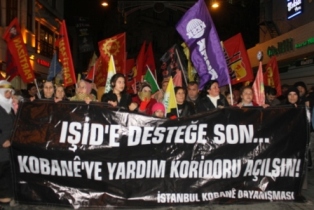 taksimde kobane eylemine saldiri