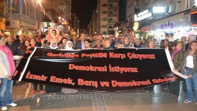 Katliamlara ve yasaklara karşı İzmir sokakta