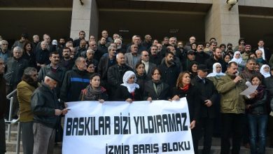 İzmirde gözaltılar protesto edildi