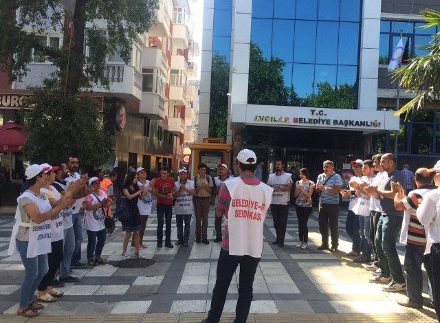 belediye iscilerinden handana protesto1