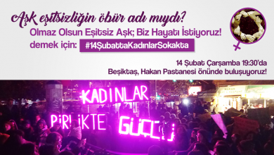 kadınlar birlikte güçlü 14 şubatta sokaklarda